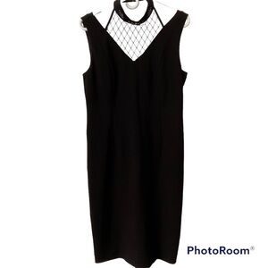 NWT RW&Co Little Black Dress with Embellished Neckline. Size L.